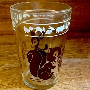 Vintage 1950’s child’s juice glass with squirrel